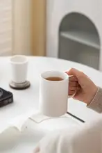 お茶と水が分離したマグカップ オフィス 使用 陶器 蓋付き フィルター