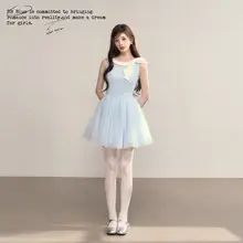 バレリーナスタイル グリッターボウ付き プリンセスドレス【ハイウエスト・ふんわりスカート・可愛いデザイン】（セットアップ対応）