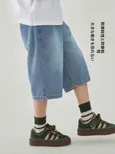 子供用デニムショートパンツ【夏用・ルーズフィット・ウォッシュ加工】（セットアップ対応）