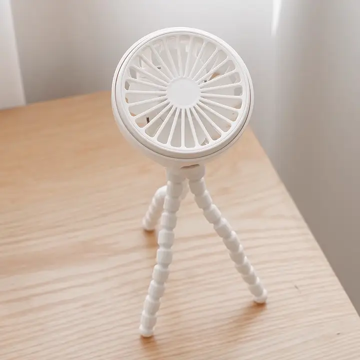 ベビーカー用ファン【充電式・コンパクト・ハンドヘルド・無葉デザイン・赤ちゃん用】