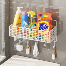 穴あけ不要！壁掛け収納ラック【浴室・洗面所用】
