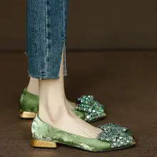 手作り本革フラットシューズ【バタフライリボン・ラメ・プレーン・女性用・快適】