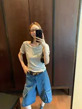 軽やかな着心地！UネックショートスリーブTシャツ【重ね着対応・カジュアルデザイン】
