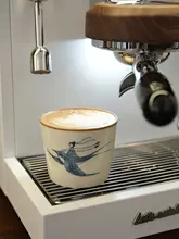 手描きの青花デザイン 陶磁器製コーヒーカップ【高級感のある景徳鎮製】