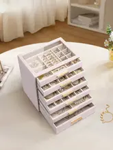 大容量ジュエリーボックス【高級感あるデザイン・耳飾り収納に最適】