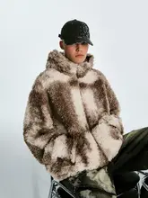 鬼顔刺繍の秋冬用フーディージャケット【アメリカンスタイル・極上の柔らかさ・羊羔毛風】