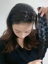白髪をカバーするヘアバンド【リアルな編み込み風・歯付き・滑り止め付き】