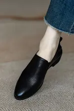 深口レディースパンプス【丸トゥ・通勤用・ヒール付き・柔らかい羊皮】