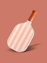 ピンクのピックルボールラケット【カーボンファイバー・初心者向け】
