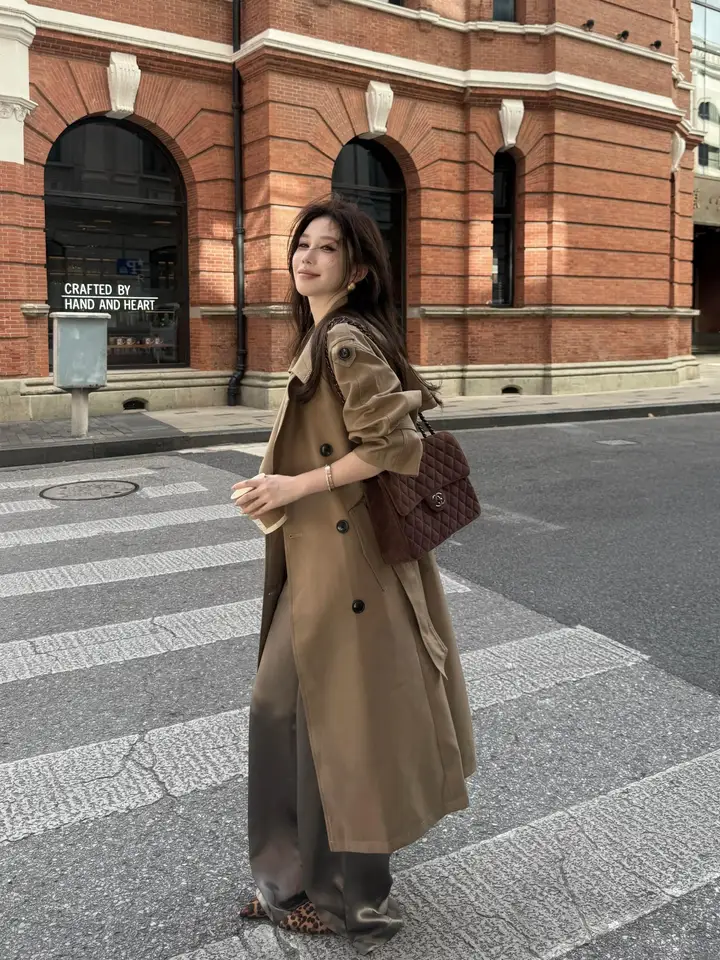鹿月欣 カジュアルなカキコート【女性用・ミディアム丈・秋冬用・ゆったりデザイン】