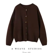極上の柔らかさ！リバーシブルのグリーンキャッシュミアカーディガン【厚手・女性用】