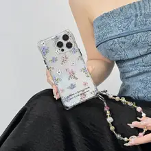斜め掛け可能な四角形の穴あけ不要チェーン付きスマートフォンケース【iPhoneおよびHuawei用】