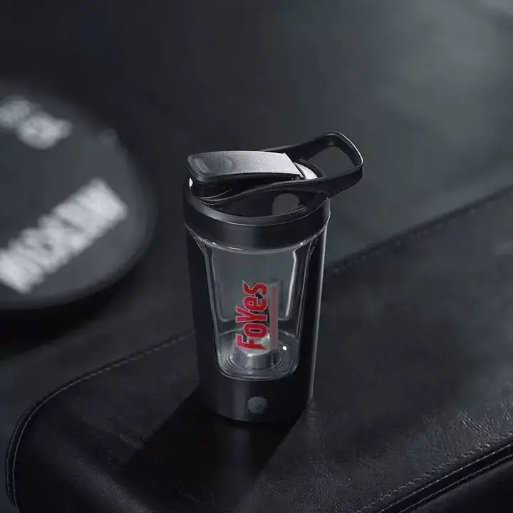 自動混合機能付き電動プロテインシェイカー【大容量・450ml・筋トレ用】