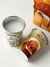 食品グレードのステンレス製子供用カップ【マグネット付き・滑り止め・水・牛乳用】