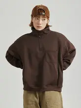 レトロ風ハーフジップスタンドカラーセーター【ユニセックス・フィット・男女兼用】（セットア ップ対応）