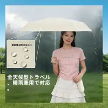 紫外線防止のカプセル型日傘【女性用・コンパクト・持ち運び便利】