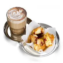 北欧スタイル ステンレス製8字トレイ【高級感・家庭用・デザートプレート】