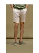 極上の柔らかさのリネン製ストレートカットショートパンツ【春夏用・通気性・ウエストゴム】