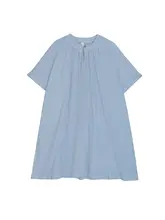 シンプルなデザインのレディース花柄ラウンドネックカットソー【ゆったり・中長丈・夏用・薄手】