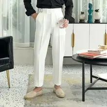 スラックス メンズ ビジネスカジュアル 無地  drape フィット スリム 英国 スタイル