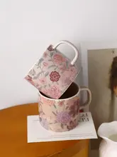 ベハン 美しい花柄マグカップ【家庭用・オフィス用・陶器製】
