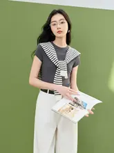 体型を美しく見せる！収腰デザインのグリーンラウンドネックTシャツ【女性用・短袖・春夏向け】