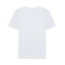 黒白の半袖コットンTシャツ【レディース・ゆったり・無地デザイン】