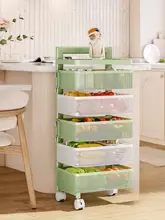 キッチン用多段式野菜収納ラック【フルーツワゴン・スタンド型】