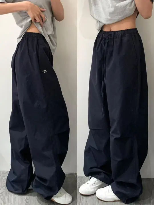 ネイビー アメリカン速乾 カーゴパンツ レディース 夏 薄手