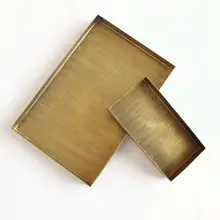 金色のヴィンテージ長方形プレート【新中式・高級レストラン用】