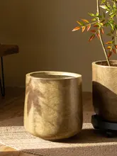 レトロデザインのマグネシウム粘土製花盆【大口径・緑植物用・リビング・バルコニー・落地飾り】