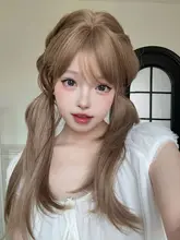 長髪ウィッグ【ロリータ風・栗色・甘美で気品あるストレート】