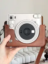 富士instax Square 1用カメラケース【レトロデザイン・保護カバー付き・ショルダーストラップ】