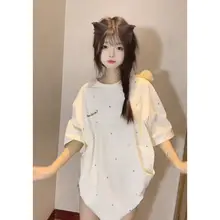可愛らしさ満点の小熊プリント半袖Tシャツ【Pure Cotton・学院スタイル・夏用】