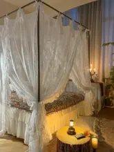 高級フランス風レース蚊帳【三開門・生活用・プリンセススタイル・フルカバー】（セットアップ対応）