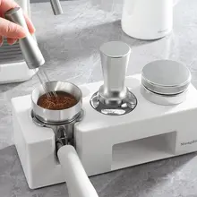 Mongdio コーヒー圧粉器 3点セット【圧粉ハンマー・コーヒー底座付き・収納ケース】