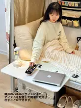 小物収納に便利！折りたたみ式デスク【下部棚付き・省スペース設計】