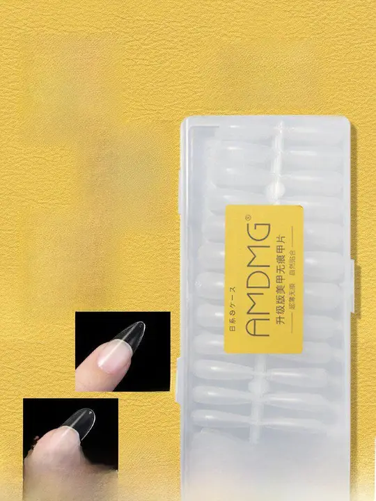 無痕の短い梯形ネイルチップ【装着タイプ・ネイルサロン用】