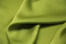 微伸縮性のあるしわになりにくい秋色イエローグリーンの薄手麻サテン生地【礼服漢服用】