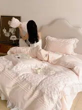 秋冬用プリンセススタイル 高級コットン起毛4点セット【1.8mベッド用・保温性・厚手】