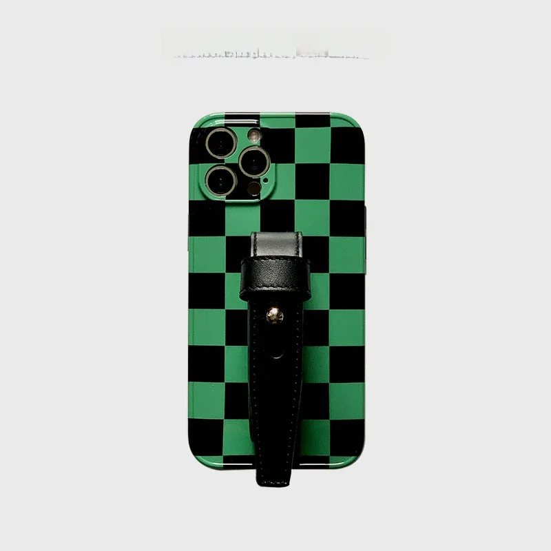 黒緑チェック牛革スマホケース：iPhone13用のシンプルで携帯性の高い保護套とは