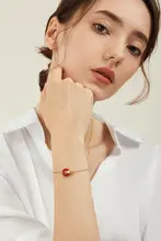 平安扣デザイン ブレスレット【女性用・ハイエンド・赤玉髄使用・新年ギフト】