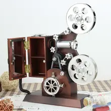 レトロ映画フィルムプロジェクター風音楽ボックス【収納可能なジュエリーボックス・インテリア装飾用】