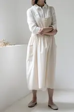 インスピレーションを受けたデザインの綿製エプロン【家用・ネイルアーティスト・フラワーデザイン】