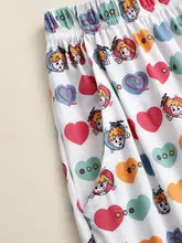 可愛らしいカートゥーンデザインのパンツ【夏用・広めのシルエット・外出可能】