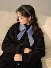 フレンチスタイルの黒いウールコート【ドールカラー・秋冬用・小柄サイズ対応】