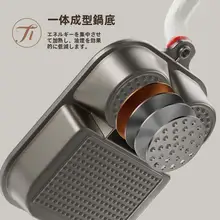 チタン製の三合一朝食鍋【深型・フライパン・ノンスティック・家庭用・卵・ハンバーガー・ステーキ調理可】