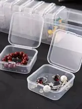 透明プラスチック製 ジュエリー収納ボックス【ダイヤモンドペインティング用・5.5cm・デスクトップ整理】