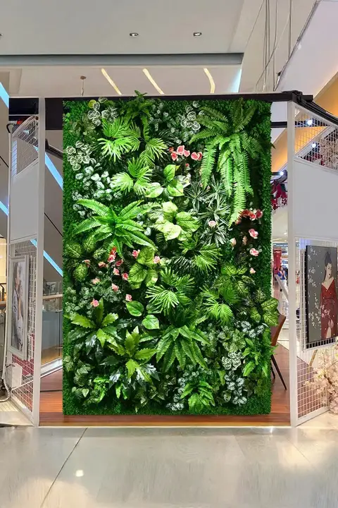 リアルな植物壁装飾【立体デザイン・人工花・室内用】