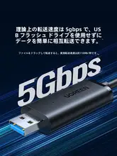 UGREEN USB3.0データ転送ケーブル【Type-C・デュアルヘッド・パソコンとノートパソコン用】